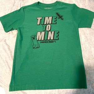 Mojang Minecraft Boys Green T-Shirt Size 8